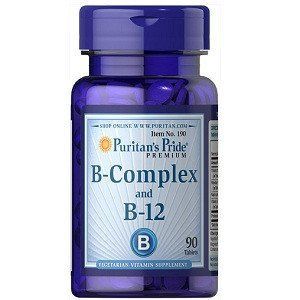 Витамины Puritan's Pride Vitamin B-Complex and Vitamin B-12 (90 таблеток.) 0302015 фото