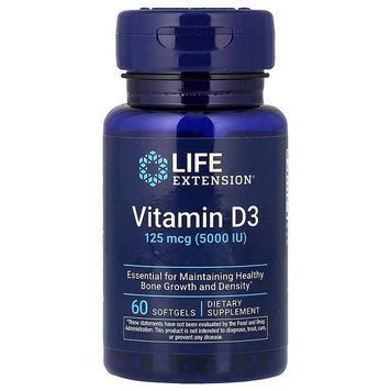 Витамины Life Extension Vitamin D3 125 mcg 5000 IU (60 капсул.) 0304034 фото