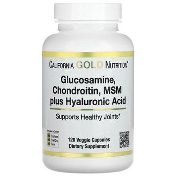 Для суставов и связок California Gold Nutrition Glucosamine Chondroitin MSM plus Hyaluronic Acid (120 капсул.) 1301007 фото