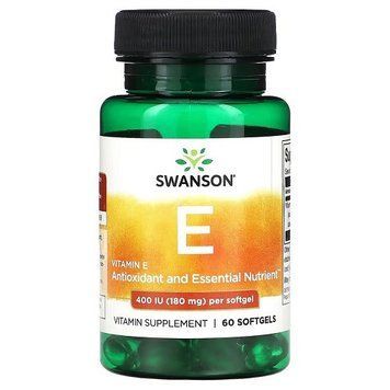 Вітаміни Swanson E-400 Vitamin E (60 капсул.) 0305003 фото