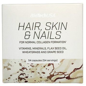 Вітаміни для дівчат Biotech USA Hair, Skin & Nails (54 капсули.) 0311003 фото