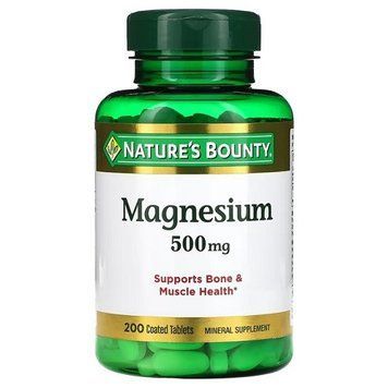 Вітаміни і мінерали Nature's Bounty Magnesium 500 mg (200 таблеток.) 0316019 фото
