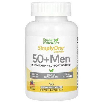 Вітаміни для чоловіків 50+ Super Nutrition SimplyOne 50+ Men Multivitamin + Super Complexes (90 таблеток.) 0307030 фото