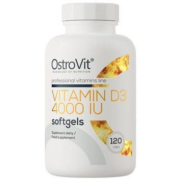 Витамины и минералы OstroVit Vitamin D3 4000 IU (120 капсул.) 0304048 фото