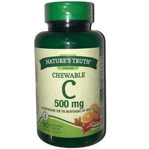 Витамины и минералы Nature's Truth Chewable Vitamin C 500 mg (60 жевательных таблеток.) 0303017 фото
