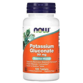 Калий Now Potassium Gluconate 99 mg (100 таблеток.) 0314003 фото