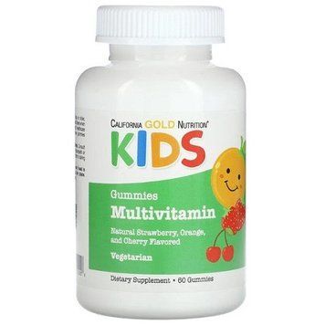 Витамины для детей California Gold Nutrition KIDS Gummies Multivitamin (60 жевательных конфет.) 0309015 фото