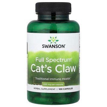 Котячий кіготь Swanson Full Spectrum Cat's Claw 500 mg (100 капсул.) 0312024 фото