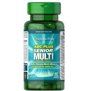 Витамины и минералы Puritan's Pride ABC Plus Senior Multivitamin Multi-Mineral Formula with Zinc (60 таб.) 0307025 фото