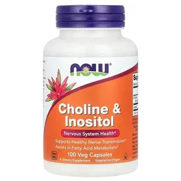 Холін та Інозитол Now Choline & Inositol (100 капсул.) — фото товару