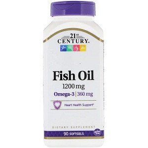 Витамины омега 3 21st Century Fish Oil 1200 mg (90 капсул.) 0501004 фото