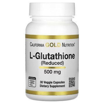 Амінокислоти California Gold Nutrition L-Glutathione 500 mg (30 капсул.) 0201016 фото
